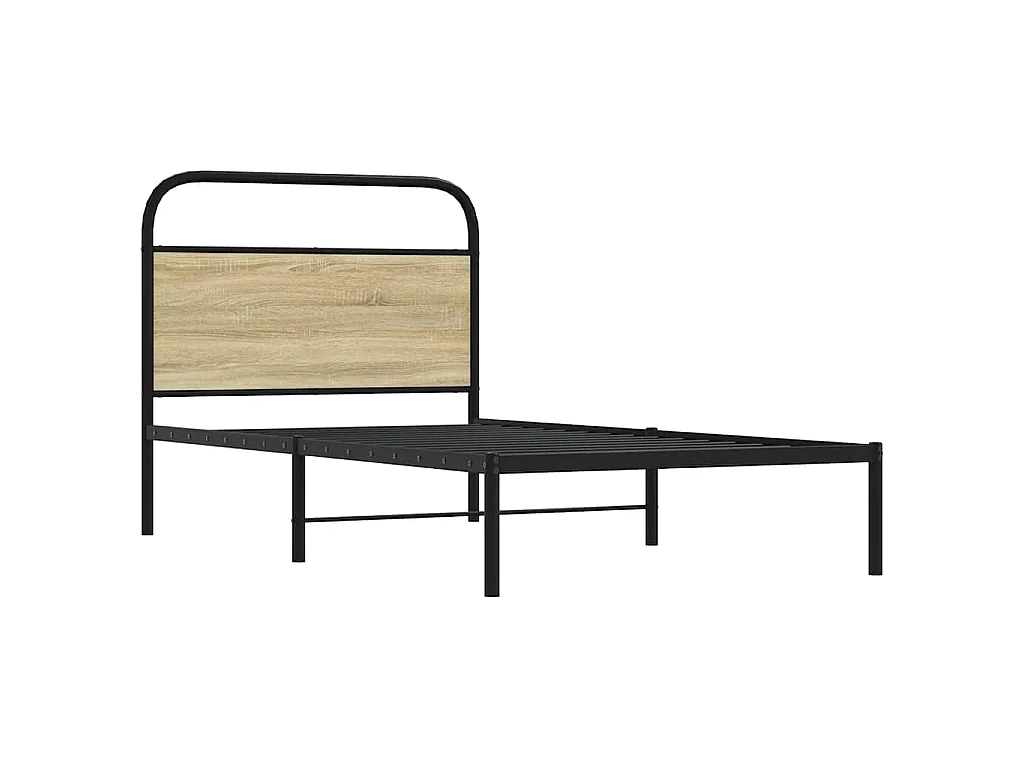 Bettgestell ohne Matratze 107x203 cm Sonoma-Eiche Holzwerkstoff