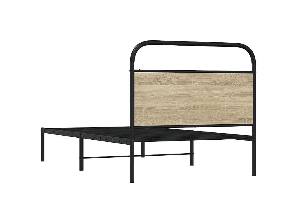 Bettgestell ohne Matratze 107x203 cm Sonoma-Eiche Holzwerkstoff
