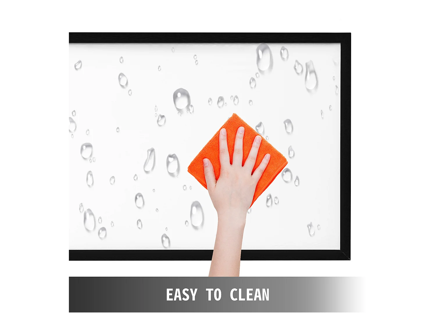 Grote HD Projectiescherm SucceBuy, 279 cm, Projectieschermdoek 16:9, 3D Aluminiumlegeringkader, voor Videoprojectoren Buiten en Thuis