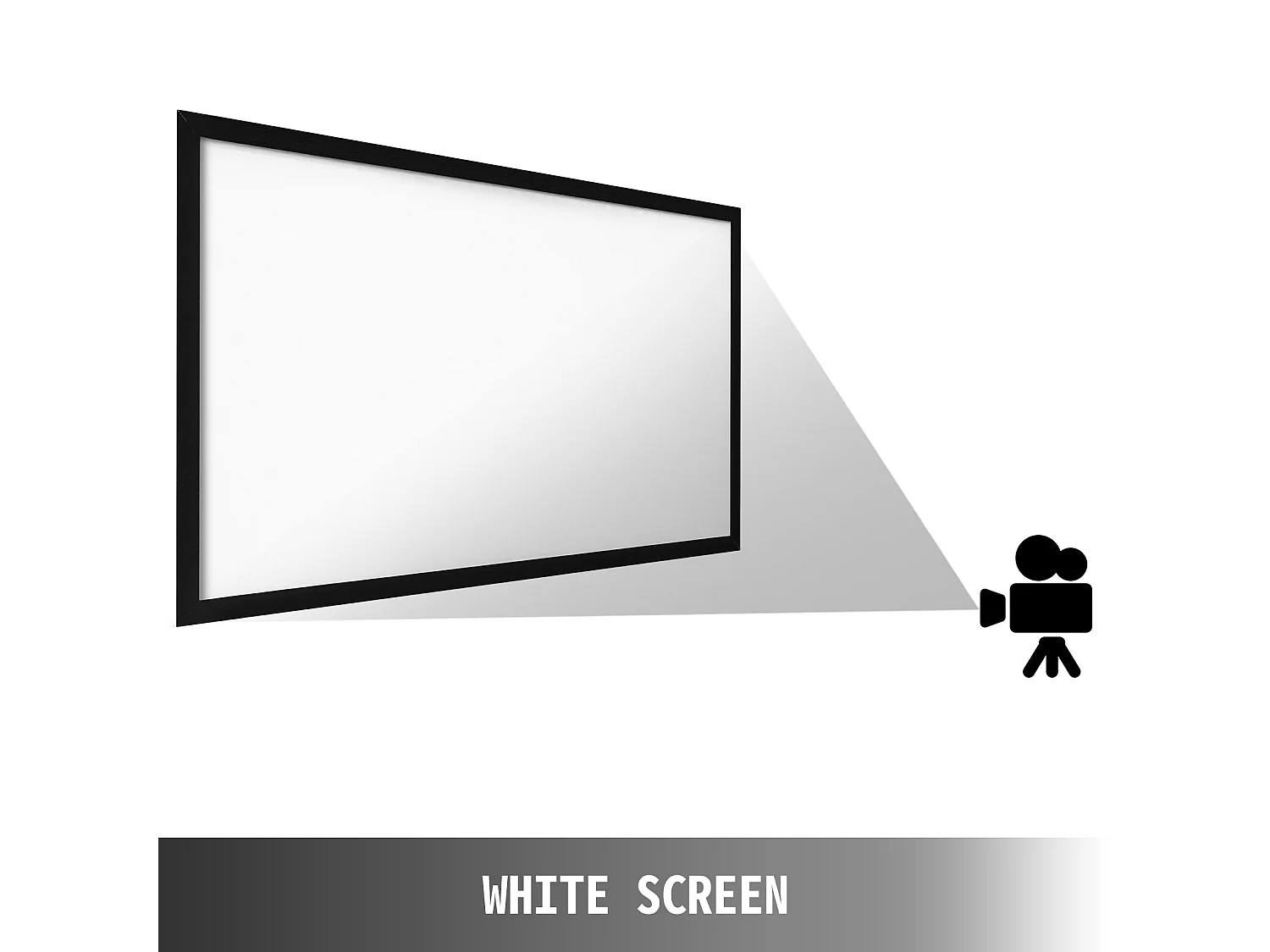 Grand Écran de Projection HD SucceBuy, 279 cm, Toile de Projecteur 16:9, 3D Cadre en Alliage d'Aluminium, pour Vidéo Projecteurs à l'Extérieur et à la Maison