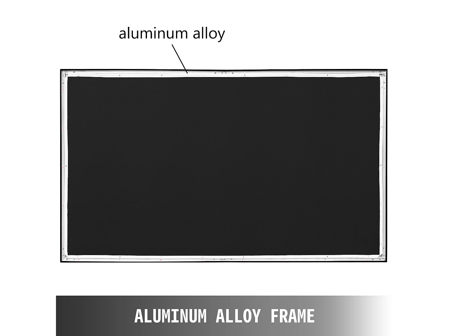 Grand Écran de Projection HD SucceBuy, 279 cm, Toile de Projecteur 16:9, 3D Cadre en Alliage d'Aluminium, pour Vidéo Projecteurs à l'Extérieur et à la Maison