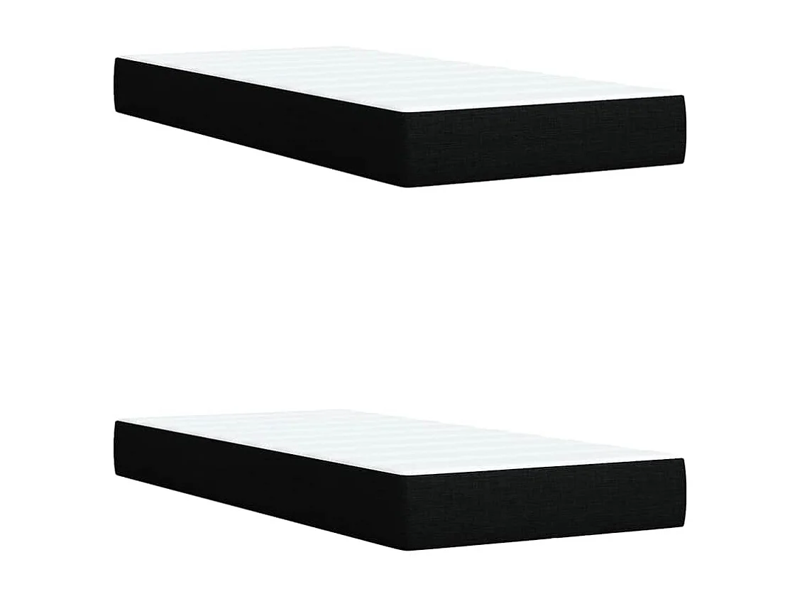 Boxspring met matras stof zwart 200x200 cm