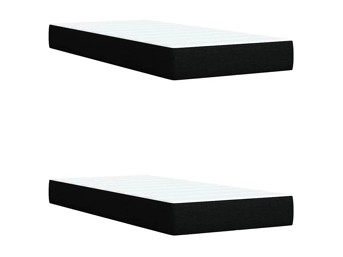 Boxspring met matras stof zwart 200x200 cm