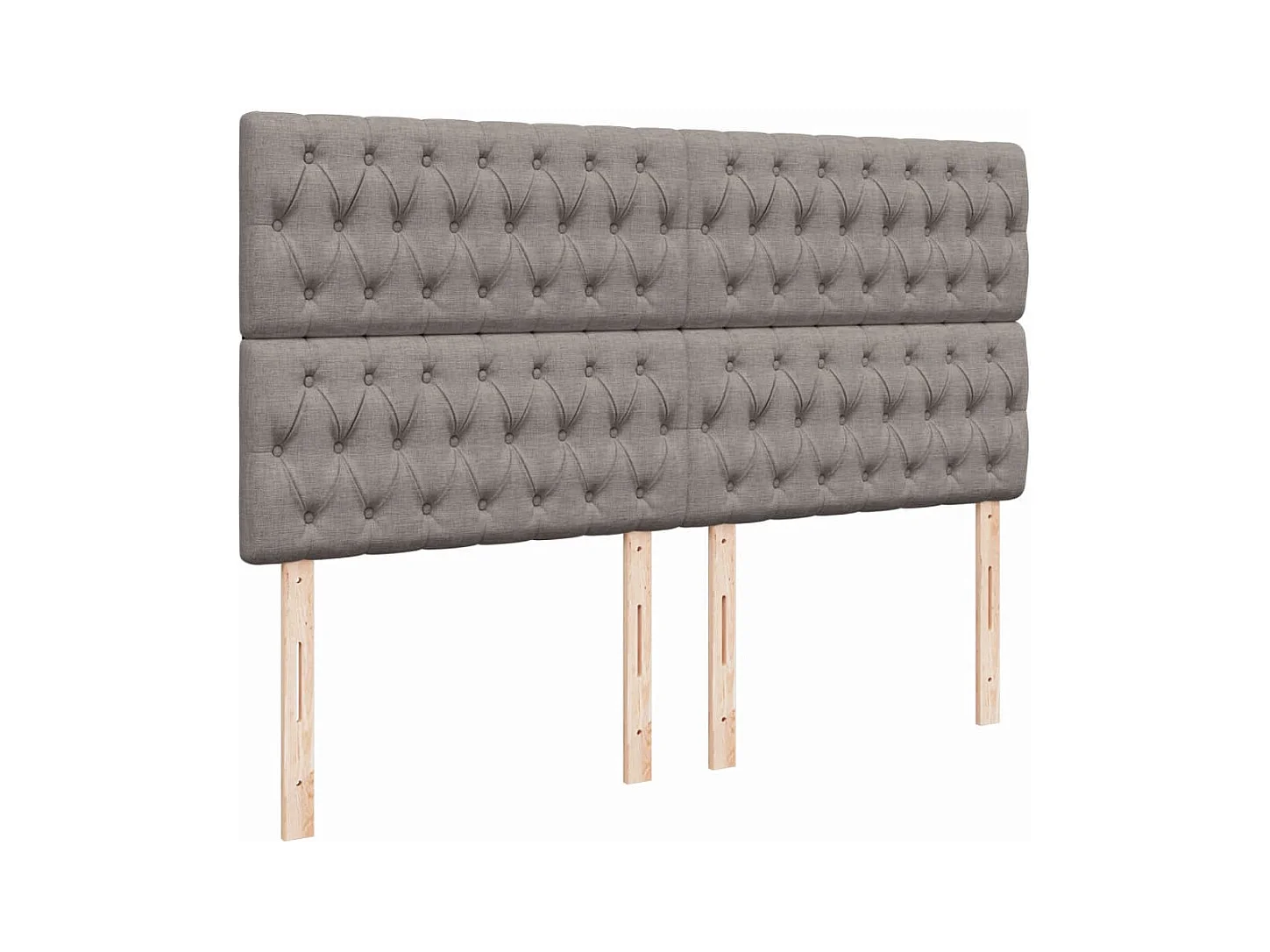 Sommier à lattes de lit avec matelas Taupe 200x200 cm Tissu