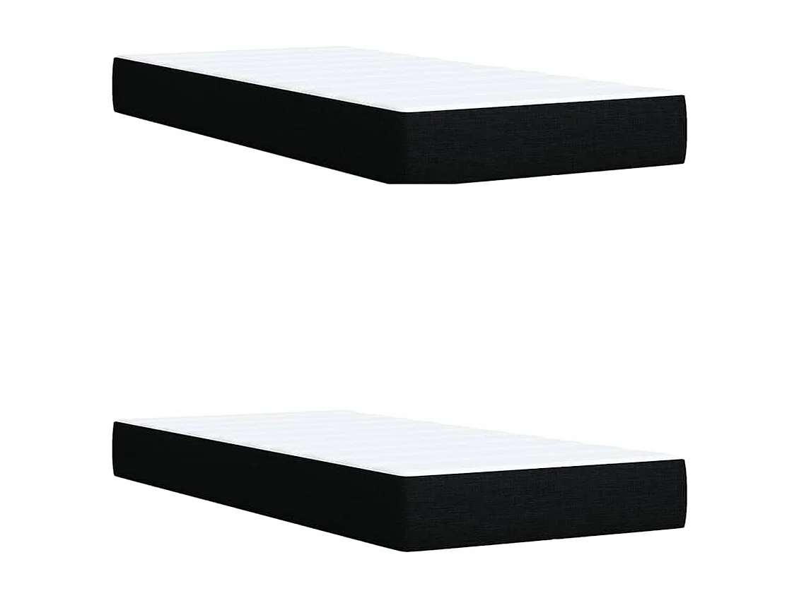 Boxspringbett mit Matratze Schwarz 200x200 cm Stoff