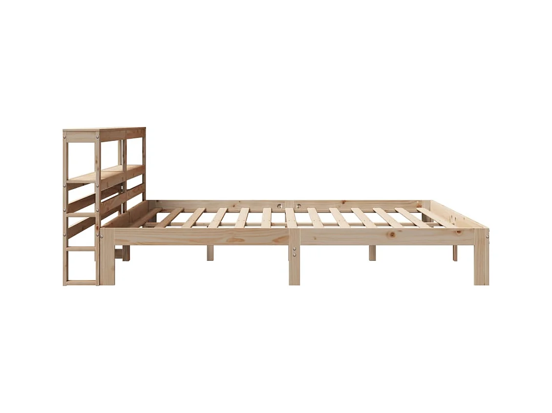 Cadre de lit avec tête de lit sans matelas 200x200 cm