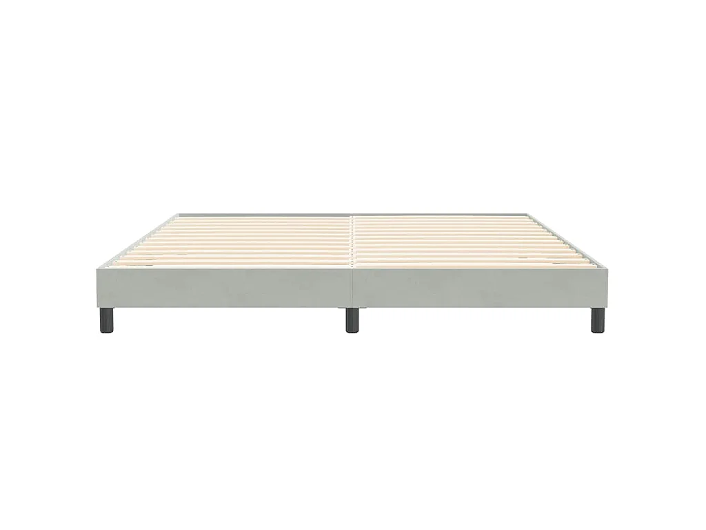 Giroletto senza Materasso Grigio Chiaro 200x210 cm Velluto