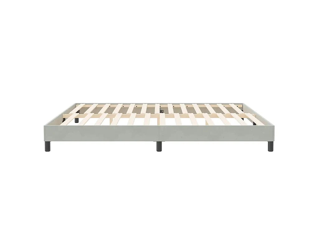 Giroletto senza Materasso Grigio Chiaro 200x210 cm Velluto