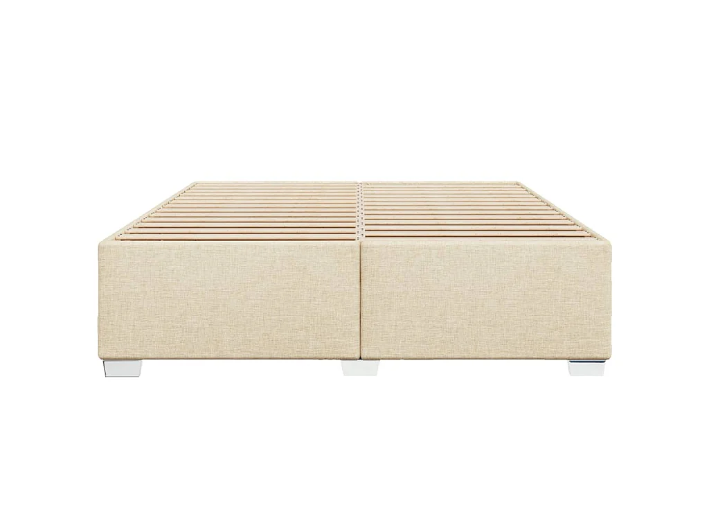 Bedframe zonder matras stof crèmekleurig 200x200 cm