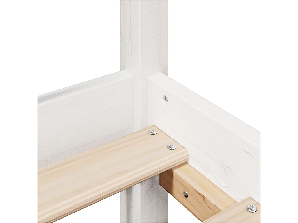 Bedframe zonder matras massief grenenhout wit 200x200 cm