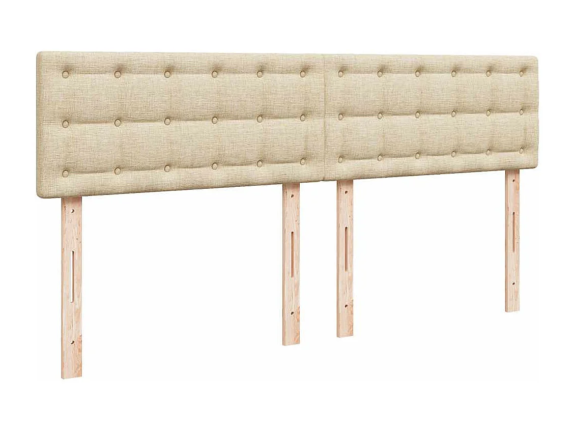 Giroletto a Molle con Materasso Crema 200x200 cm in Tessuto