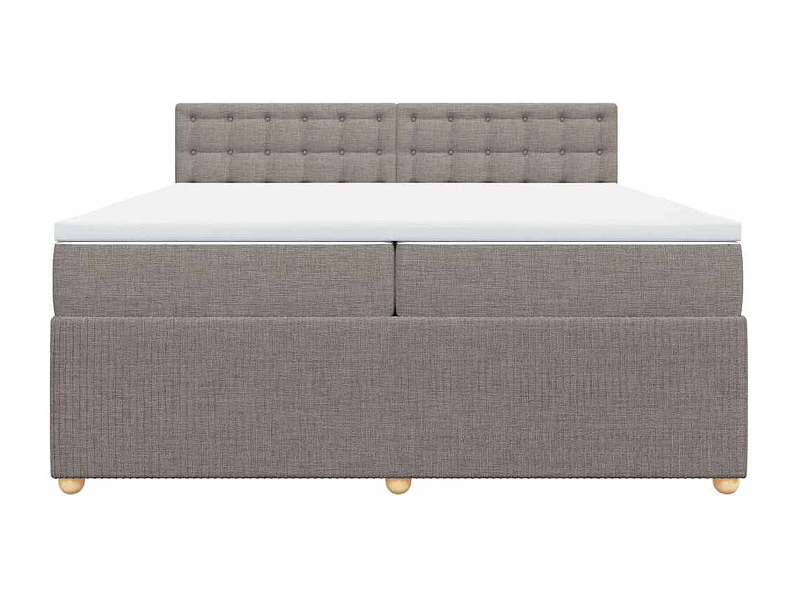 Boxspringbett mit Matratze Taupe 200x200 cm Stoff