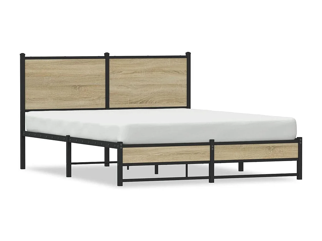 Giroletto senza Materaso in Metallo Rovere Sonoma 150x200 cm