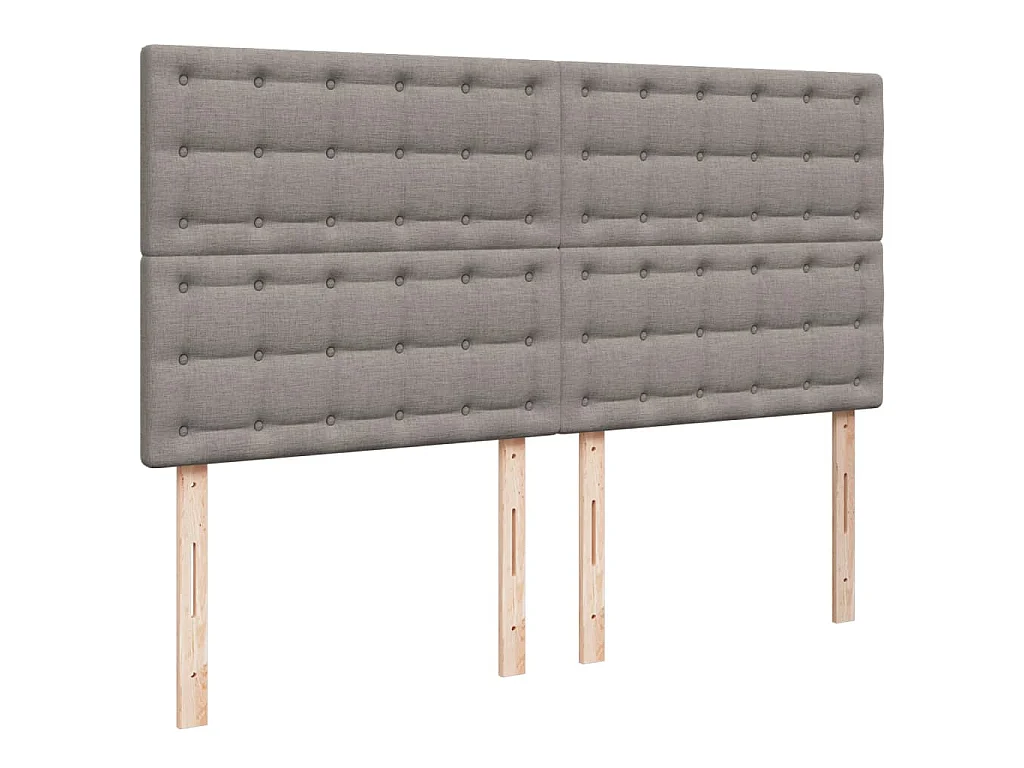 Cama com molas/colchão 200x200 cm tecido castanho-acinzentado