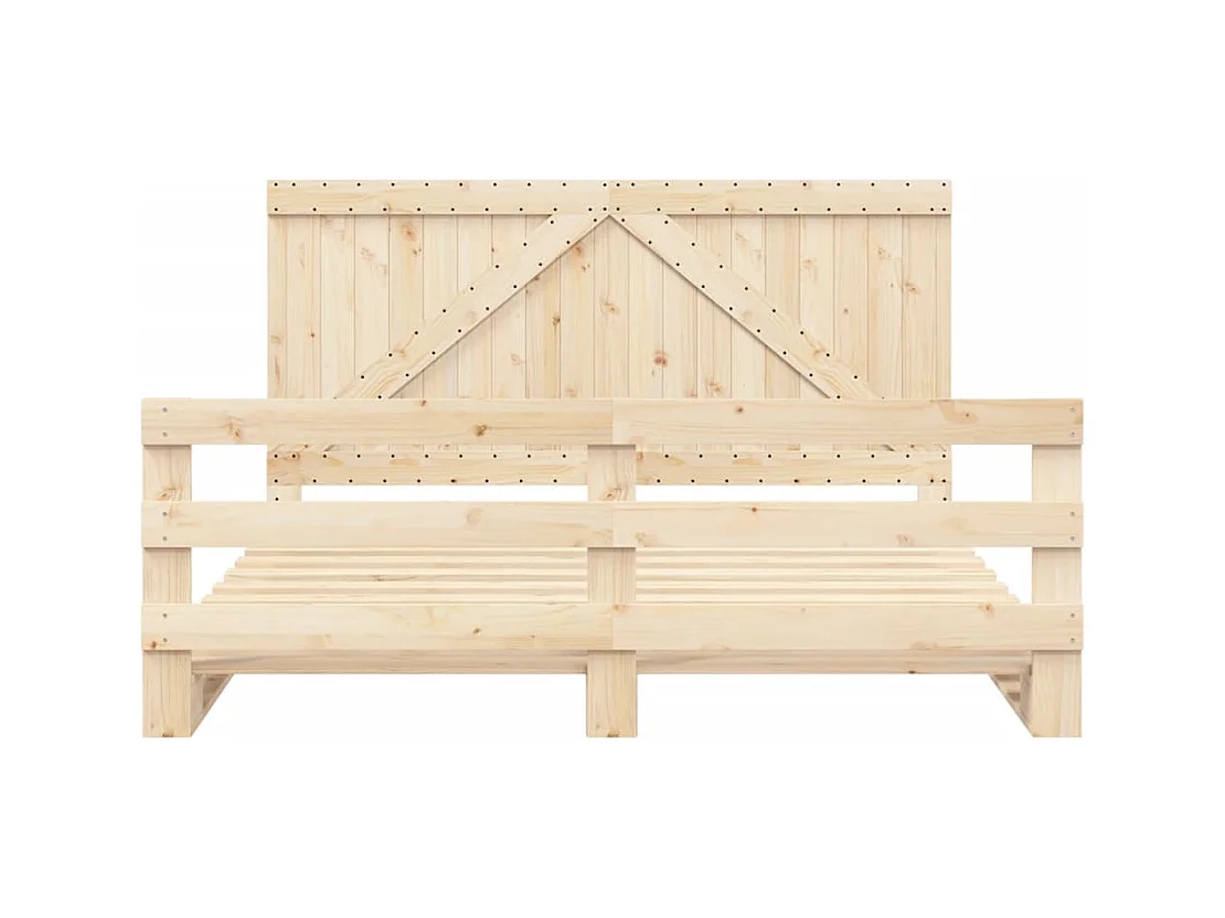 Cadre de lit sans matelas avec tête de lit 200x200 cm