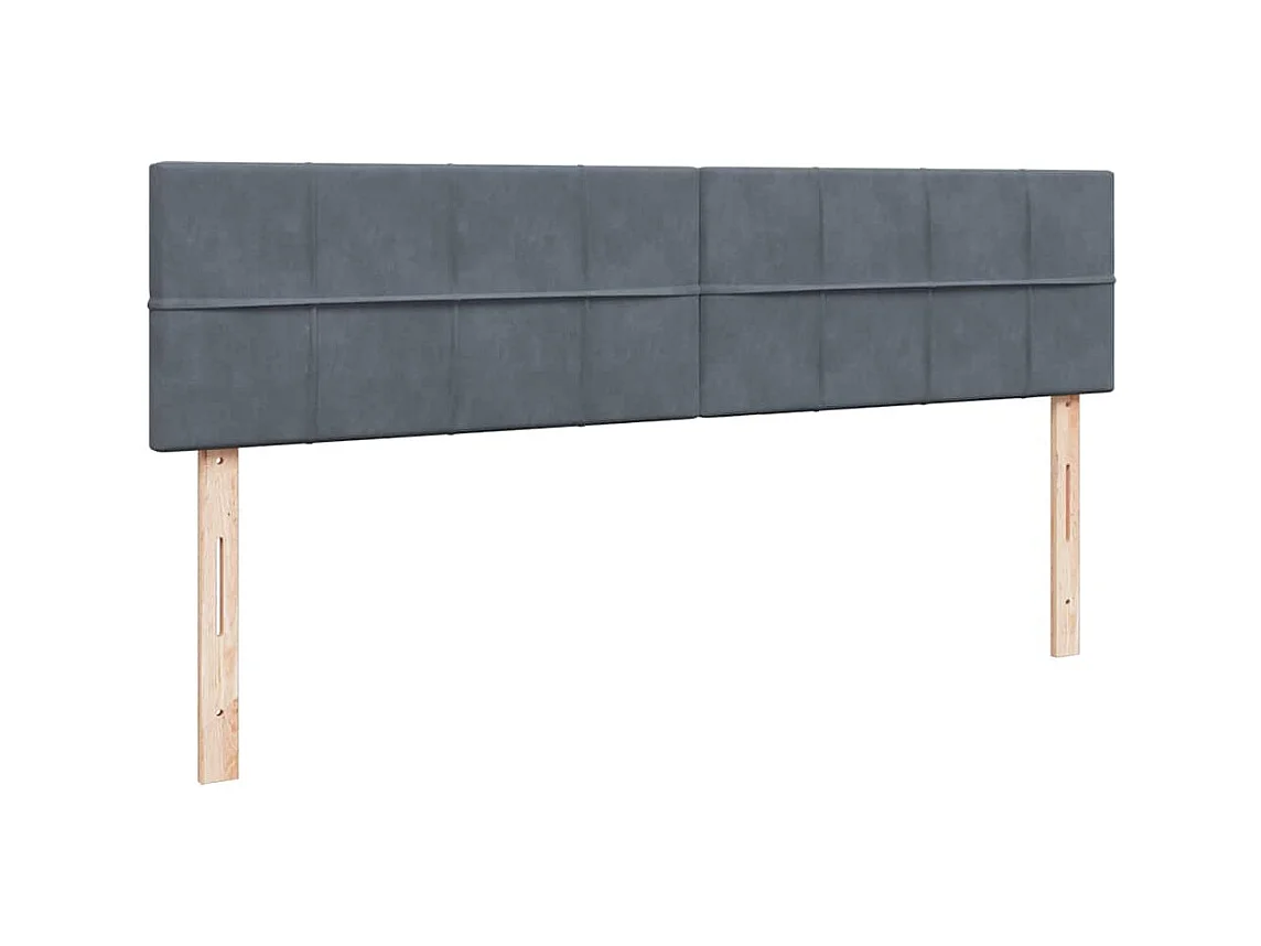 Cadre de lit ottoman avec matelas gris foncé 200x200 cm velours