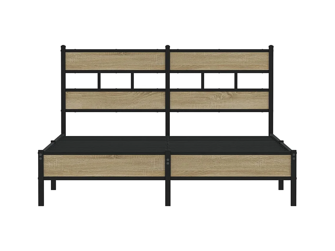 Cadre de lit sans matelas chêne sonoma 150x200 cm