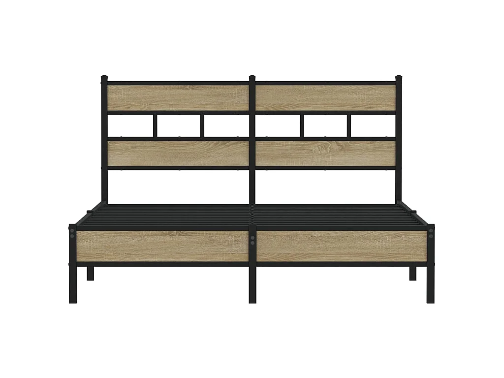 Estructura de cama sin colchón madera roble Sonoma 150x200 cm
