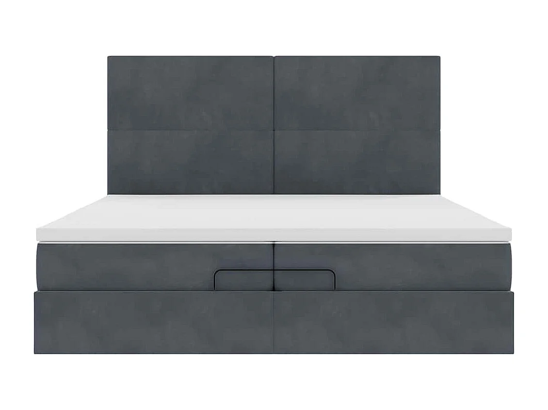 Ottoman bed met matrassen en LED's 200x200cm fluweel