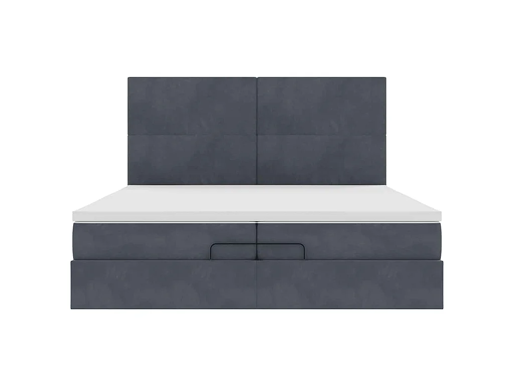 Ottoman bed met matrassen en LED's 200x200cm fluweel
