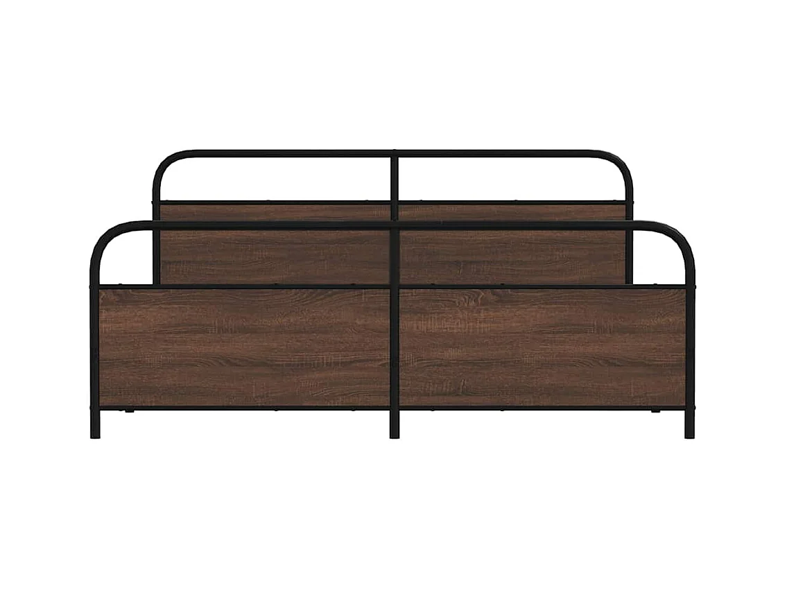 Giroletto senza Materaso in Metallo Rovere Marrone 200x200 cm