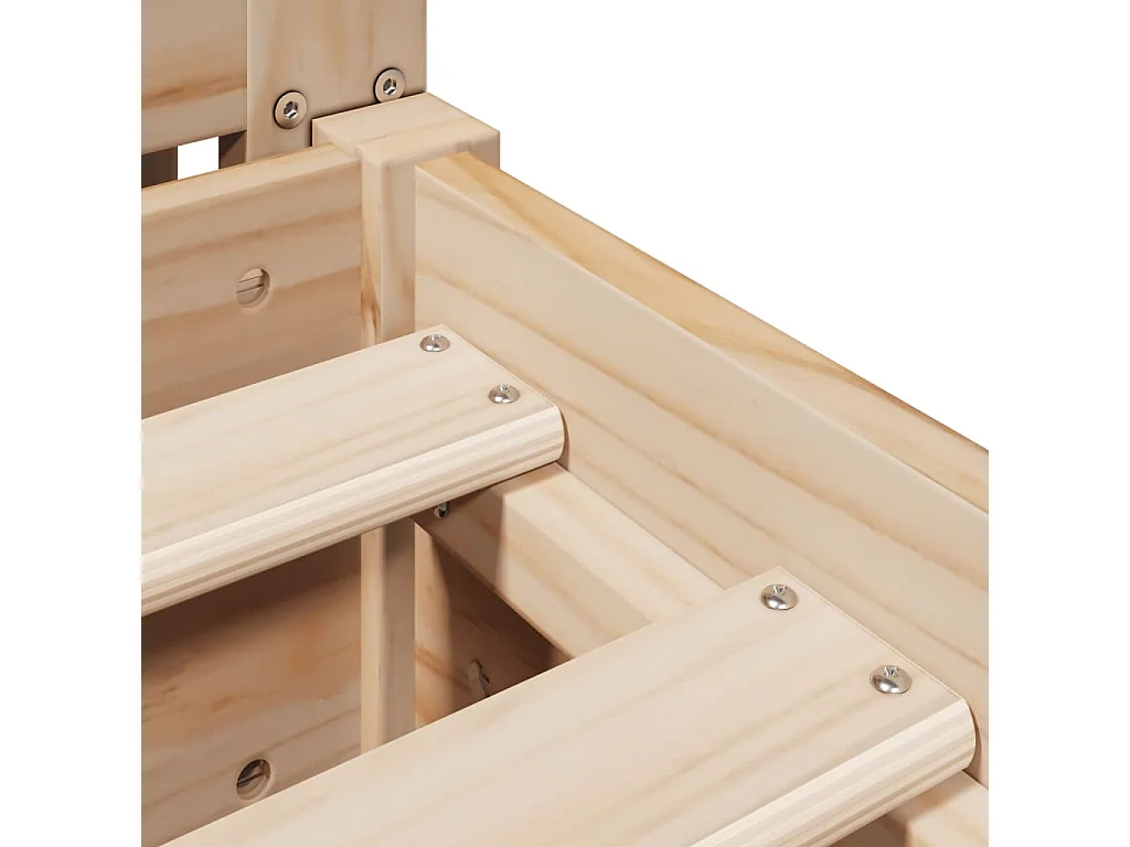 Bedframe zonder matras massief grenenhout 200x200 cm