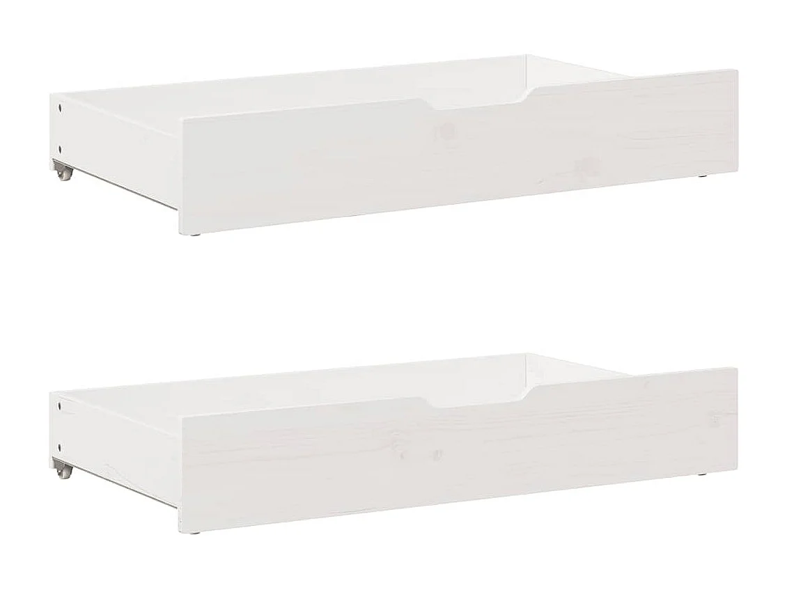 Letto senza Materasso Bianco 150x200 cm Legno Massello di Pino