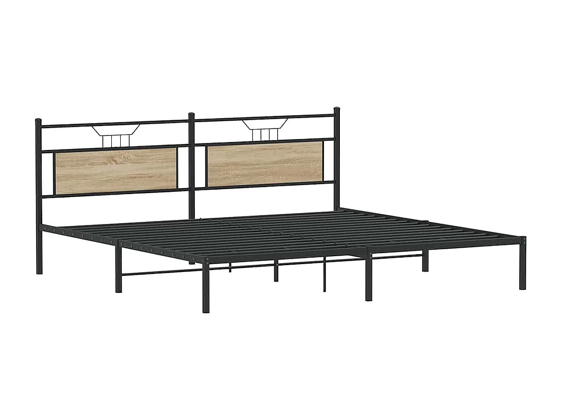 Bettgestell ohne Matratze Sonoma-Eiche 200x200 cm Holzwerkstoff