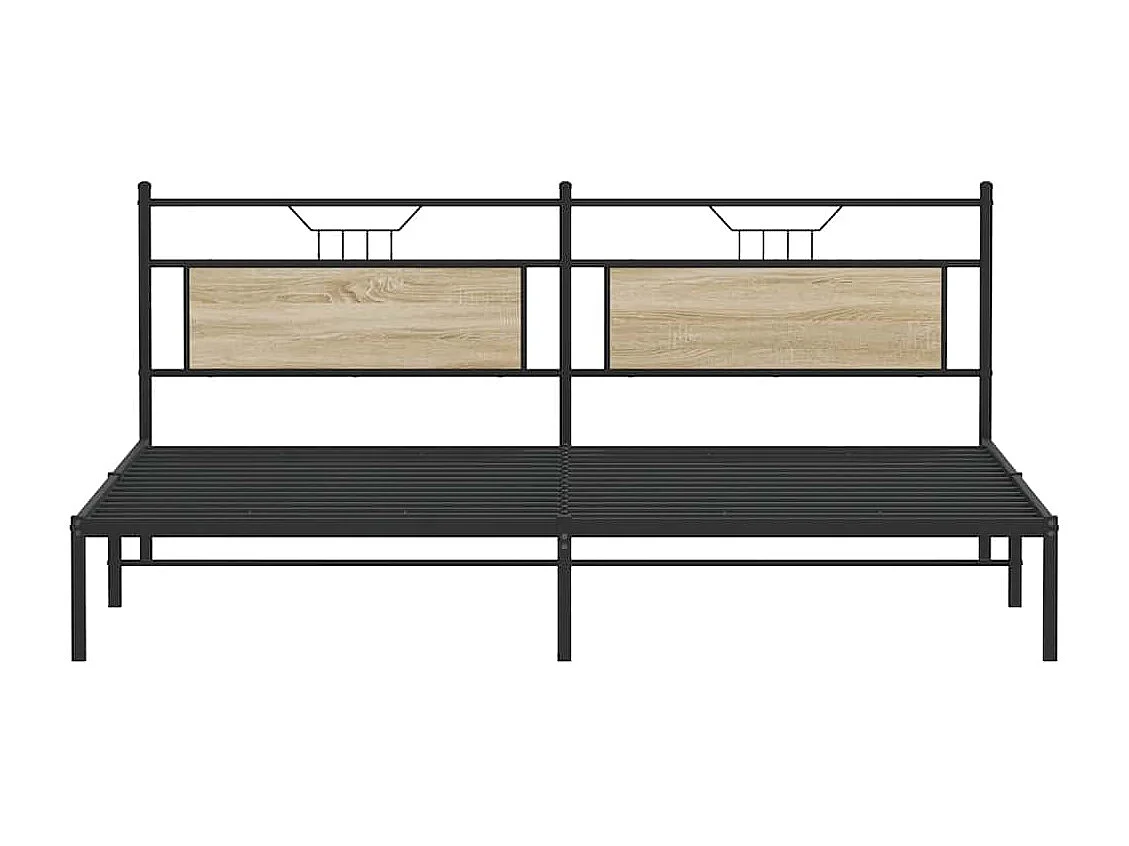 Bettgestell ohne Matratze Sonoma-Eiche 200x200 cm Holzwerkstoff