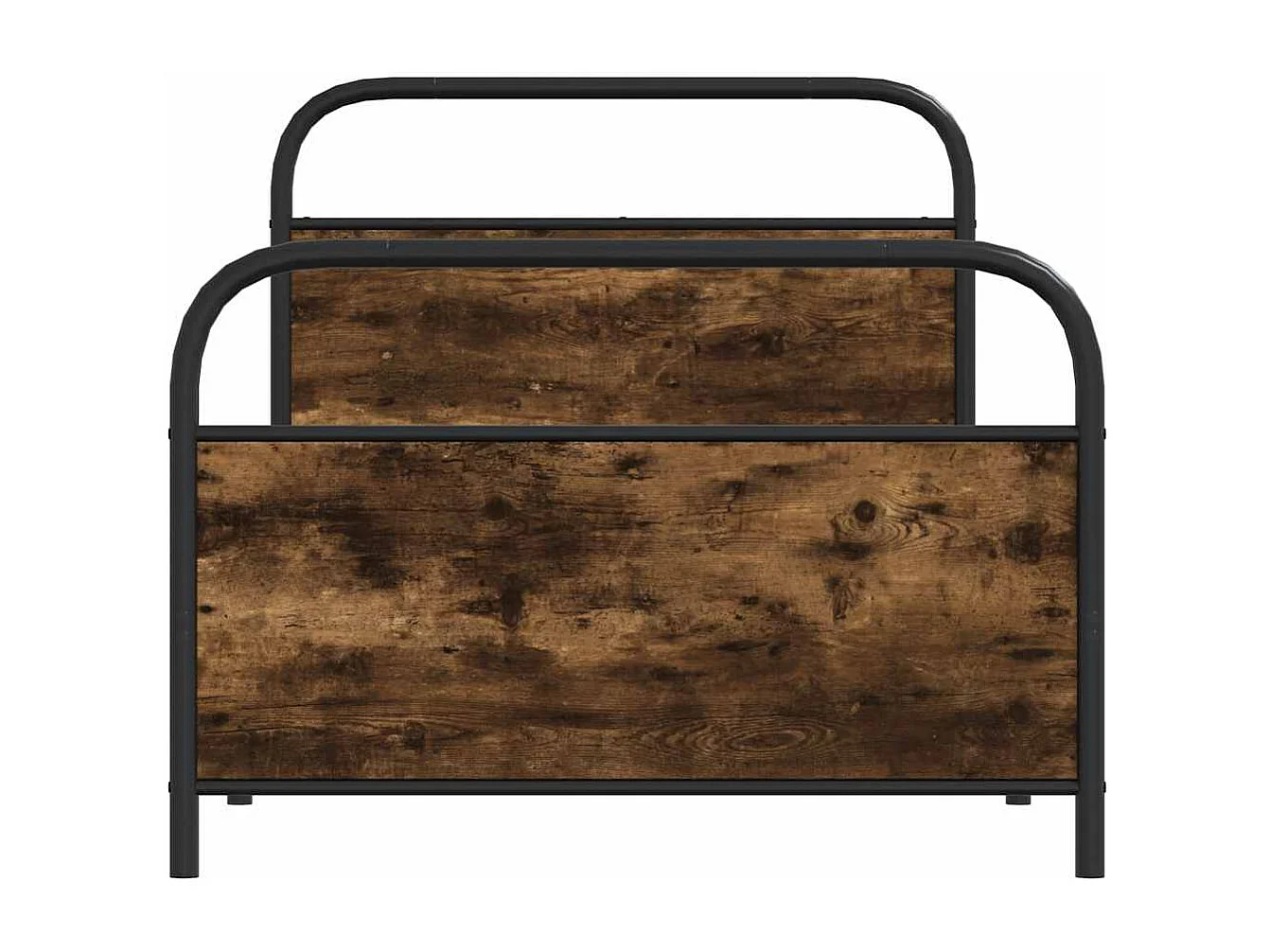 Cadre de lit sans matelas 107x203 cm chêne fumé bois ingénierie