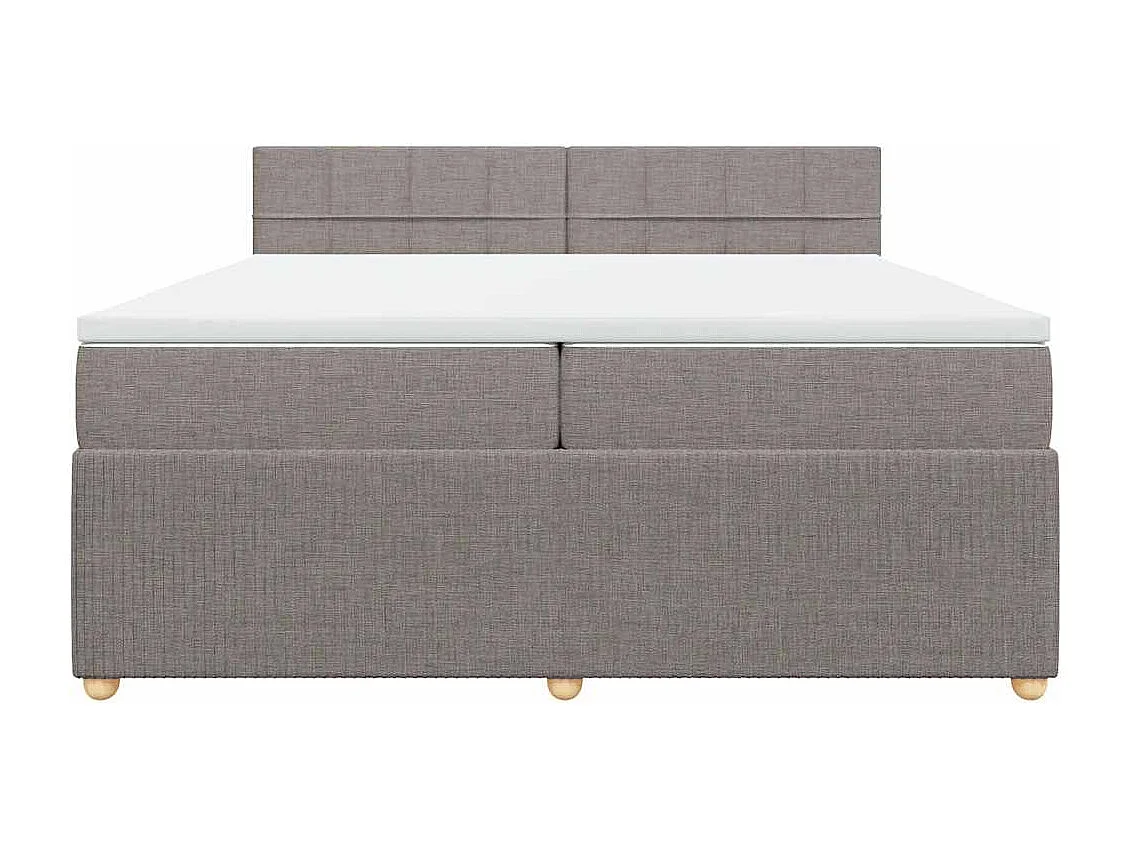 Boxspring met matras stof taupe 200x200 cm