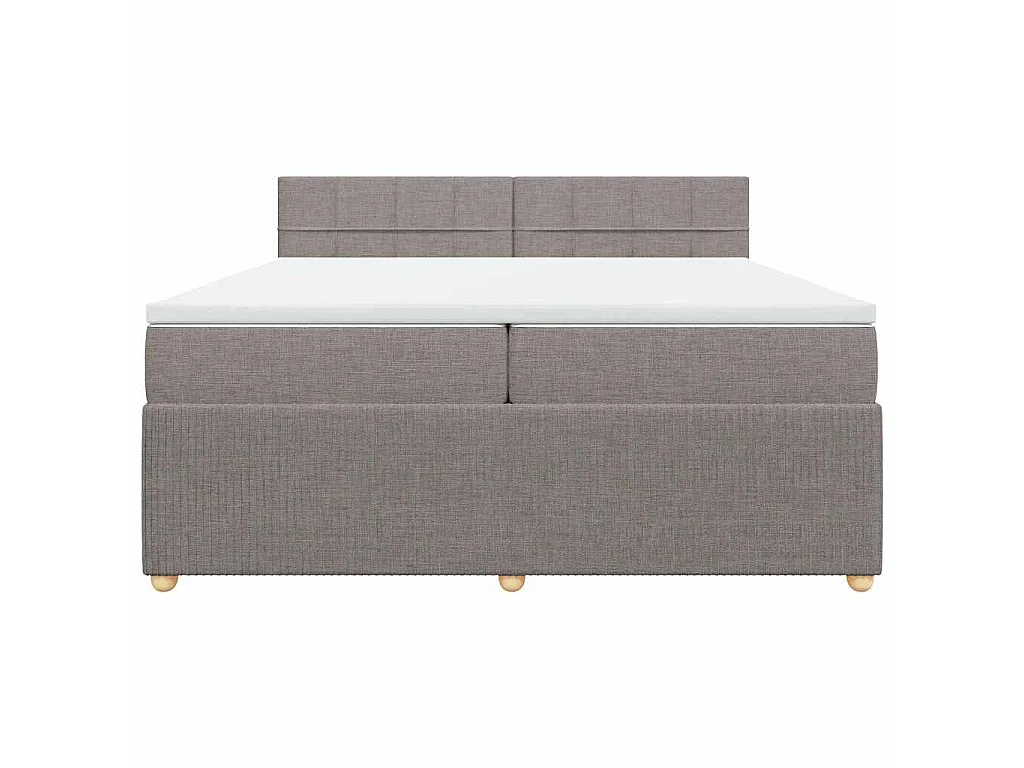 Boxspringbett mit Matratze Taupe 200x200 cm Stoff