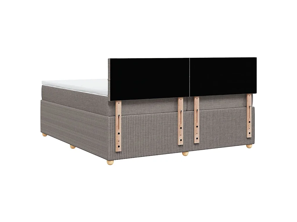 Boxspringbett mit Matratze Taupe 200x200 cm Stoff