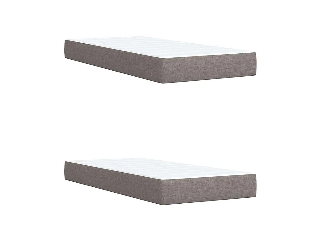 Boxspringbett mit Matratze Taupe 200x200 cm Stoff