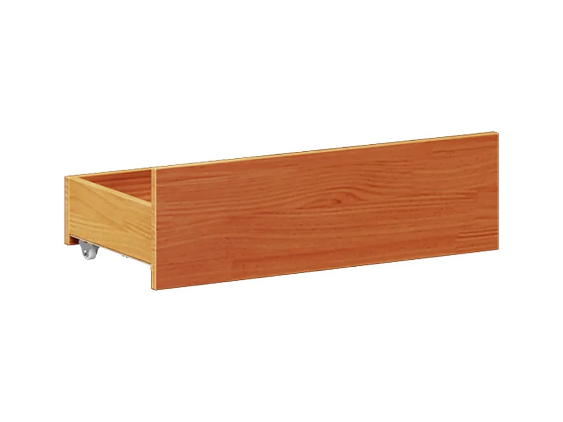 Massivholzbett ohne Matratze mit Kopfteil Braun 150x200 cm