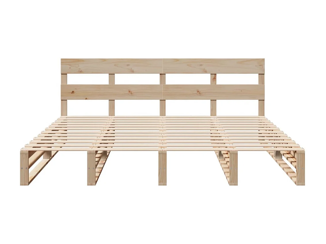 Cadre de lit sans matelas 200x200 cm bois massif de pin