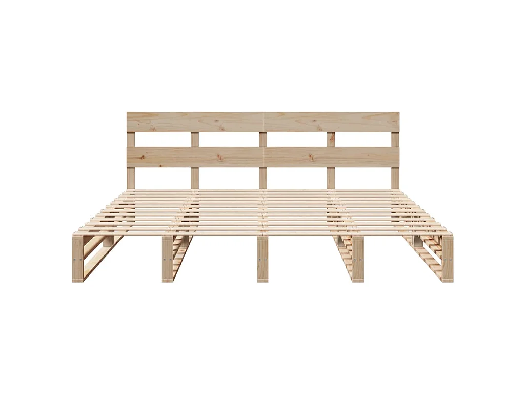 Letto senza Materasso 200x200 cm in Legno Massello di Pino