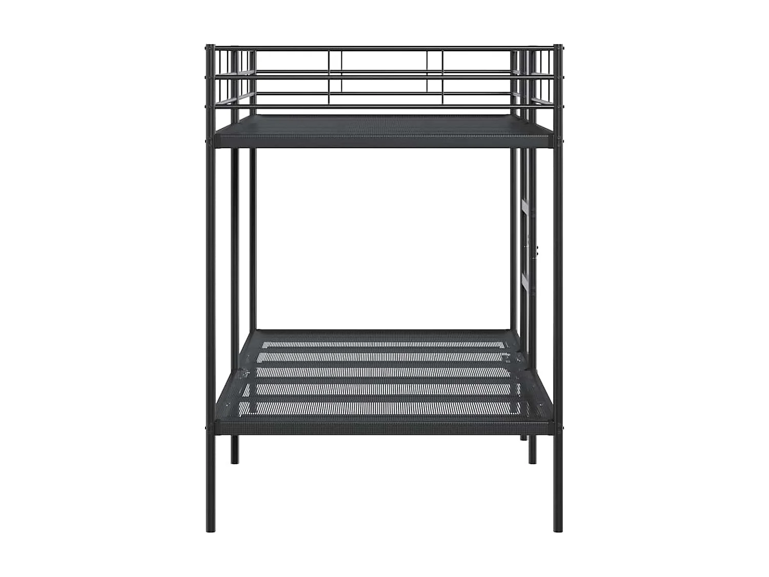 Etagenbett ohne Matratze Schwarz 107x203 cm Stahl