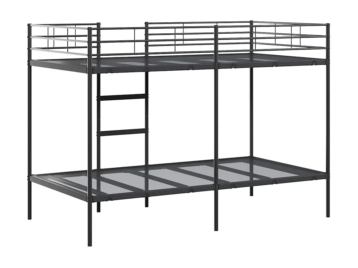 Etagenbett ohne Matratze Schwarz 107x203 cm Stahl