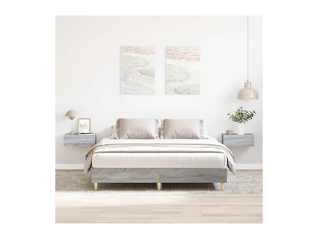 Giroletto senza Materasso Grigio Sonoma 150x200 cm Truciolato