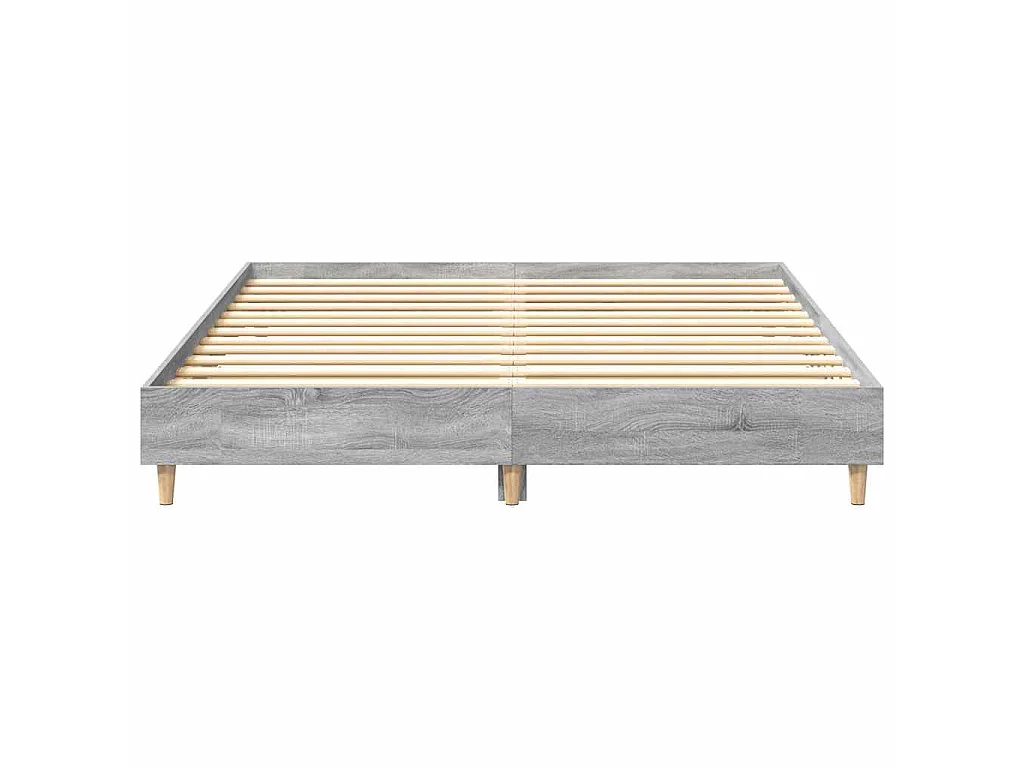 Bedframe zonder matras 150x200 cm spaanplaat grijs Sonoma