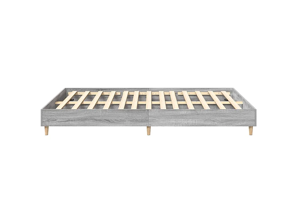 Bedframe zonder matras 150x200 cm spaanplaat grijs Sonoma