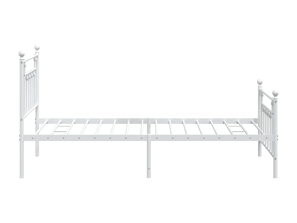 Giroletto con Testiera e Pediera Metallo Bianco 107x203 cm
