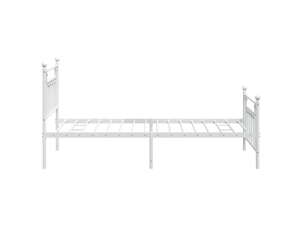 Estructura cama sin colchón con estribo metal blanco 107x203 cm
