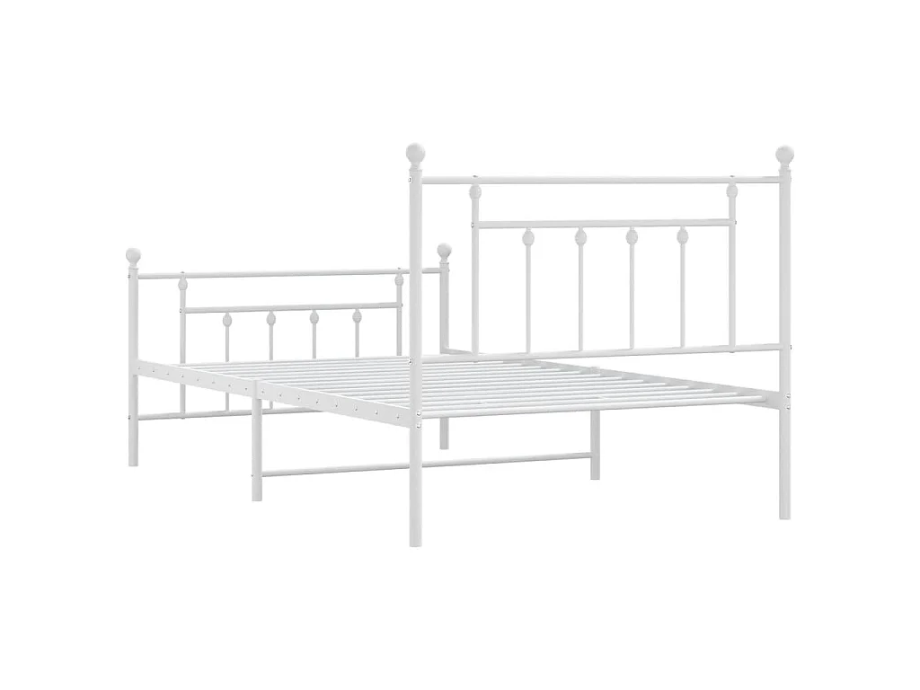 Estructura cama sin colchón con estribo metal blanco 107x203 cm