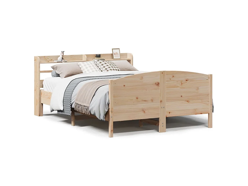 Cama sem colchão 150x200 cm madeira de pinho maciça