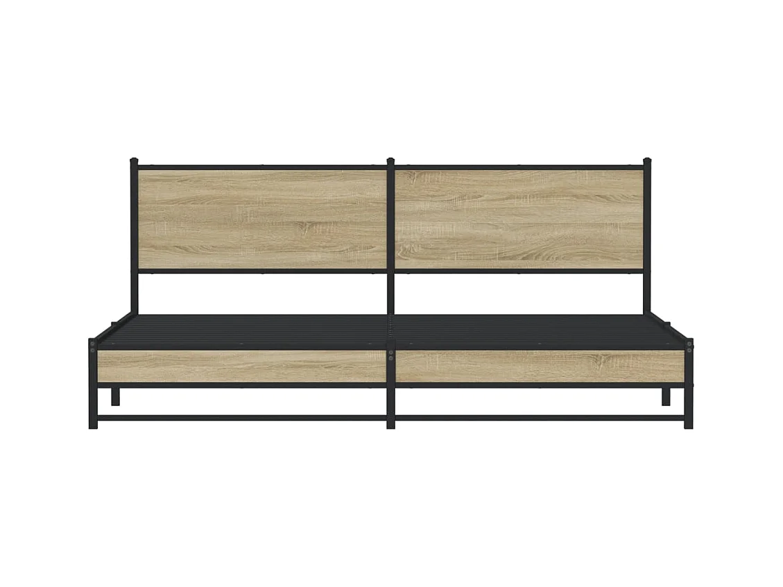 Giroletto senza Materaso in Metallo Rovere Sonoma 200x200 cm