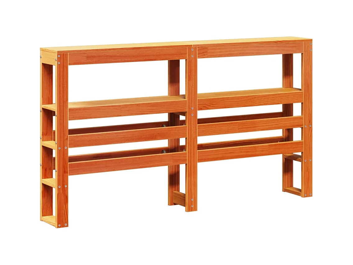 Massivholzbett ohne Matratze Wachsbraun 150x200 cm Kiefernholz
