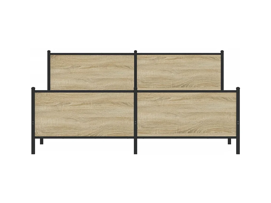 Giroletto senza Materaso in Metallo Rovere Sonoma 200x200 cm