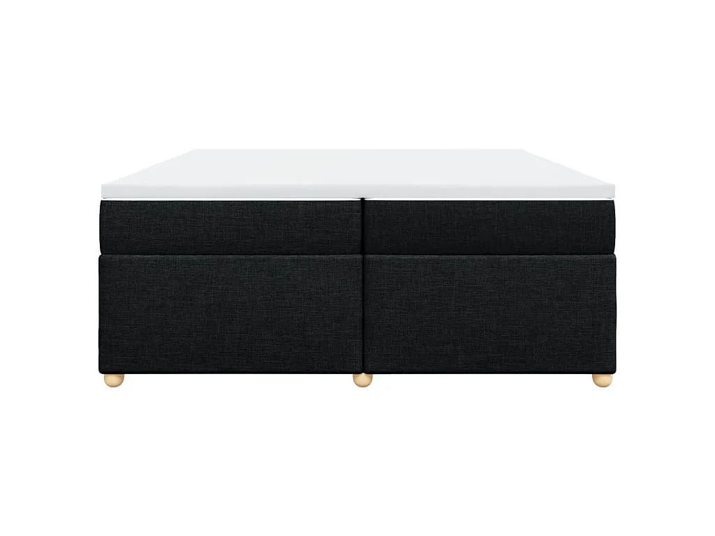 Boxspring met matras stof zwart 200x200 cm